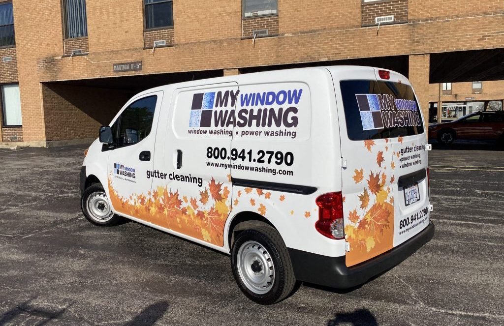 Commercial window washing service car