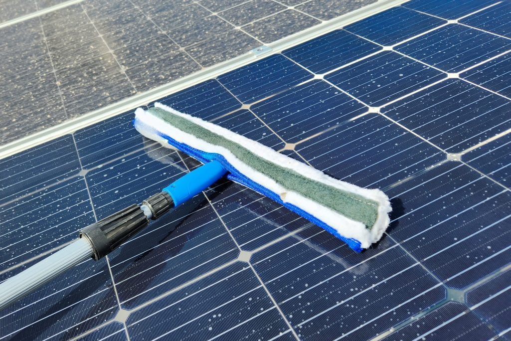 clean solar panel