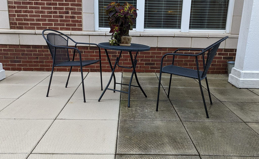 clean outdoor patio
