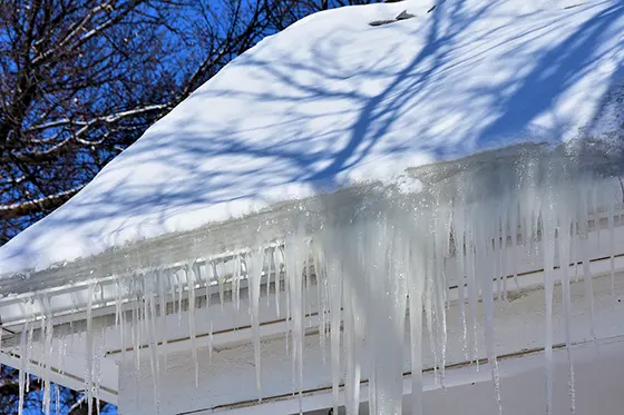 ice dams on the roof