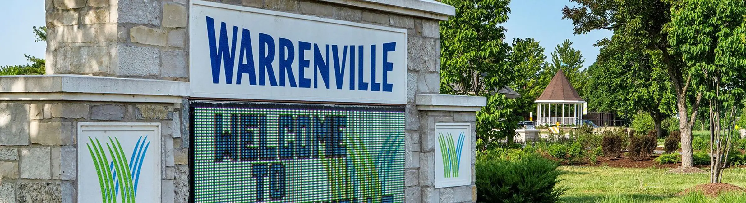 Warrenville, Illinois town sign