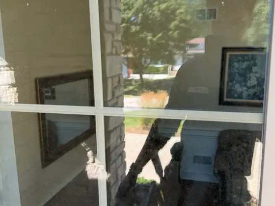 Window in Arlington Heights, IL before inside & outside window cleaning