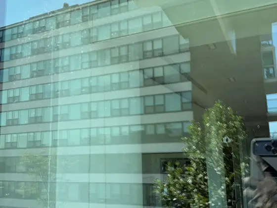 Window in Wilmette, IL before inside & outside window cleaning