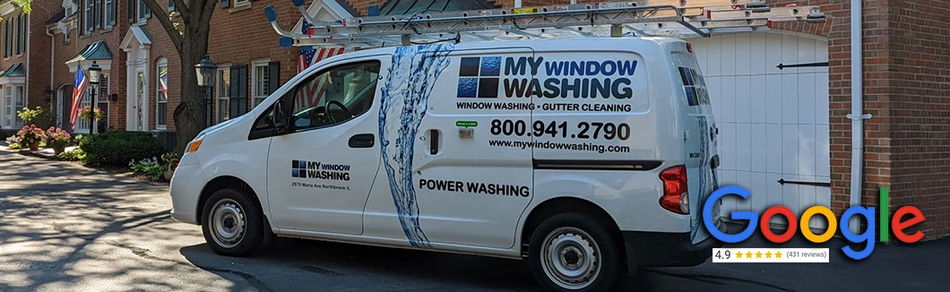 my window cleaning truck at the customers house