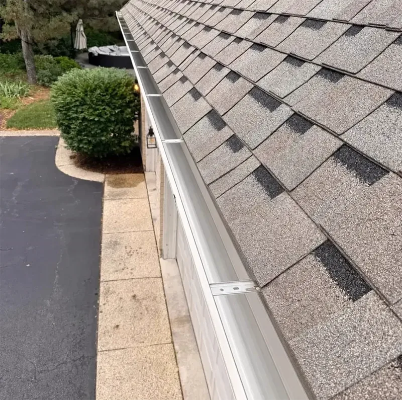 Gutter after cleaning by My Window Washing &mdash; clean and clear