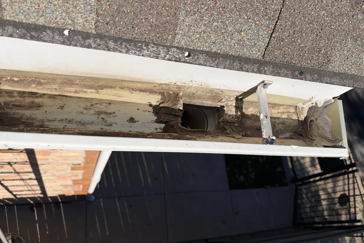 Gutter Cleaning after — Chicago IL 2-story house