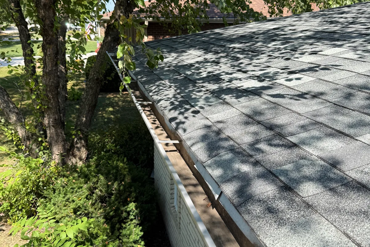 Gutter Cleaning after — Darien IL 2-story house