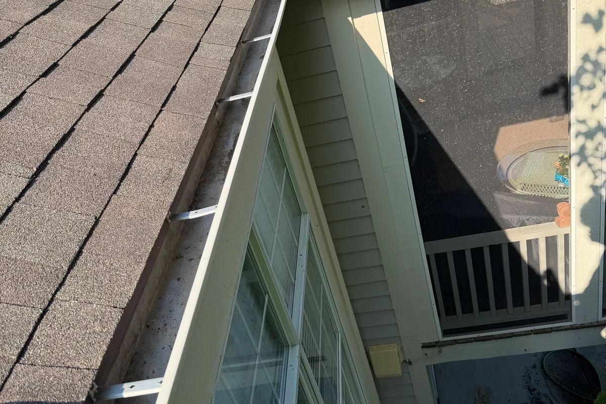 Gutter Cleaning after — Lake in the Hills IL 2-story house