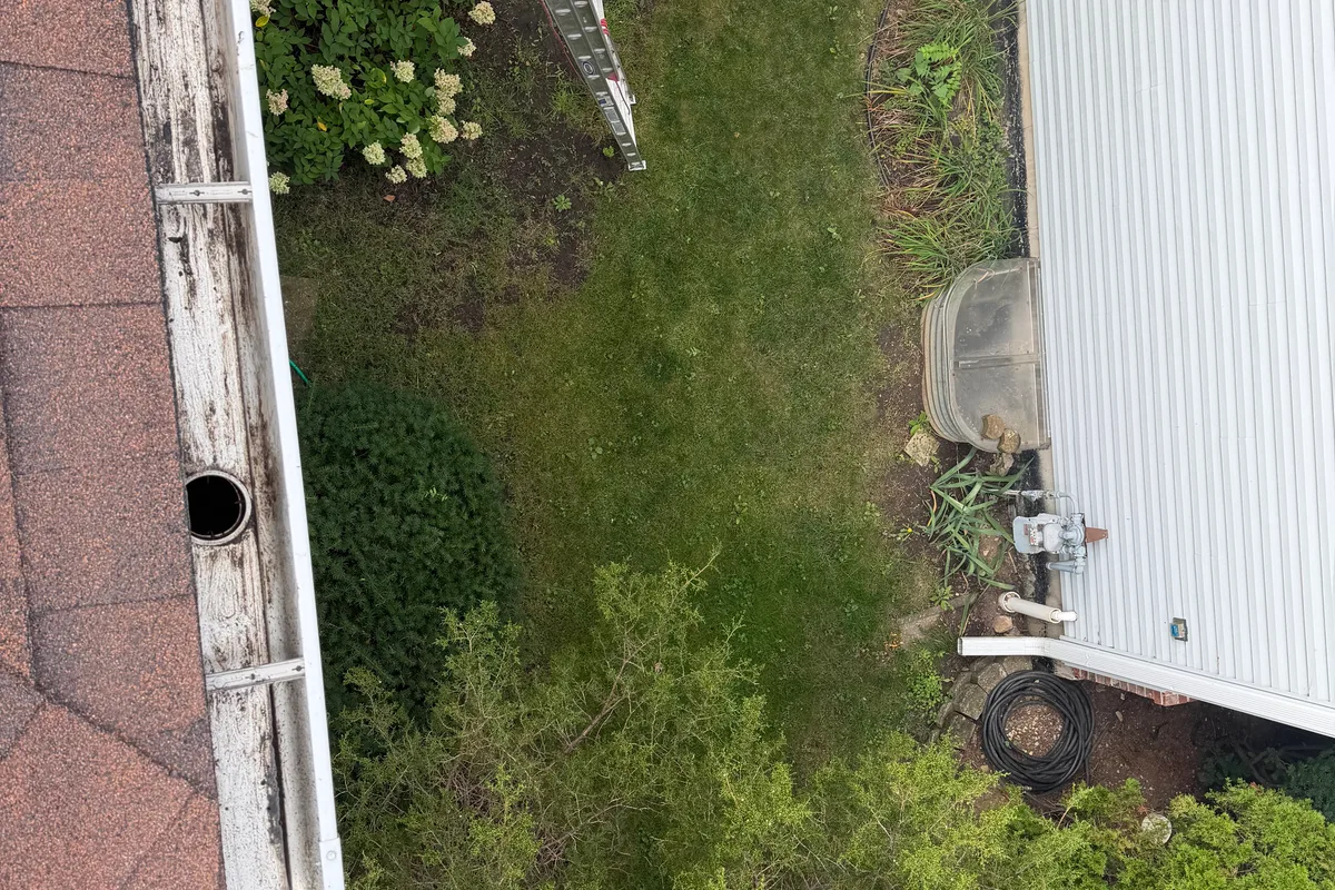 Gutter Cleaning after — Mundelein IL 2-story house