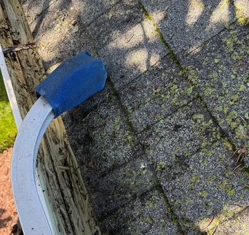 Gutter cleaning after &mdash; two-story house in Palatine, IL