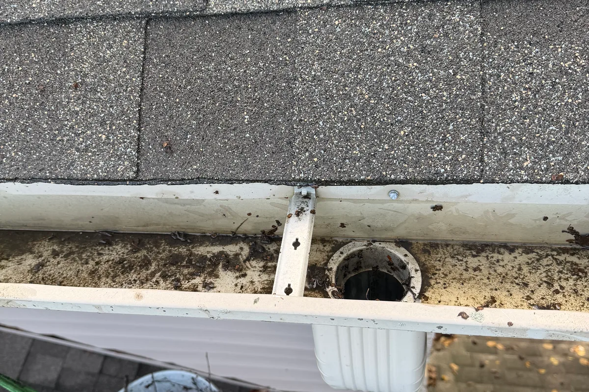 Gutter Cleaning after — Woodstock IL 2-story house