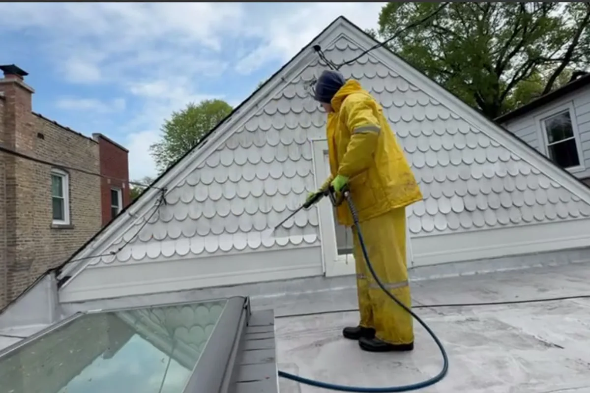 Power Washing before — Evanston IL 1-story house