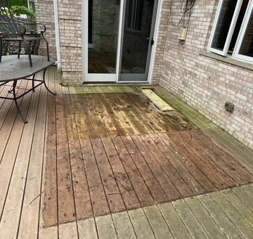 Power washing before &mdash; property in Prospect Heights, IL