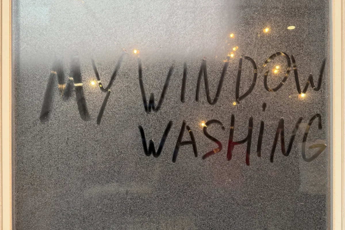 Window Washing before — Chicago IL 2-story house