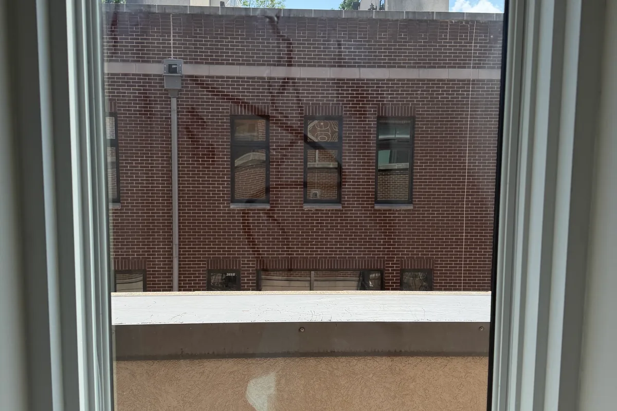 Window Washing before — Chicago IL 3-story house