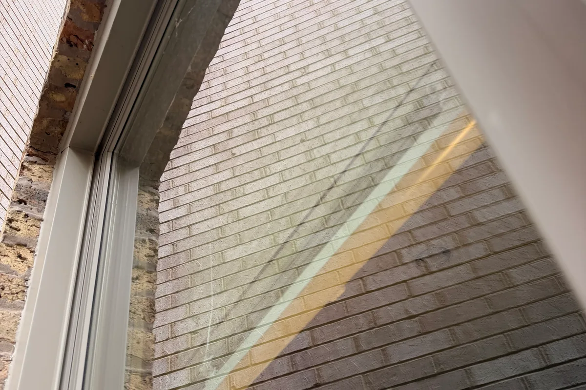 Window Washing before — Chicago IL 2-story house