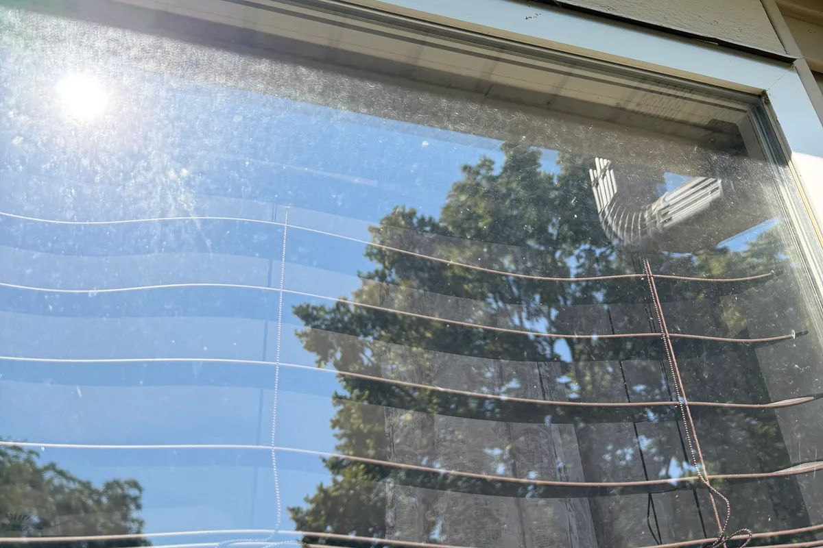 Window Washing before — Elgin IL 2-story house