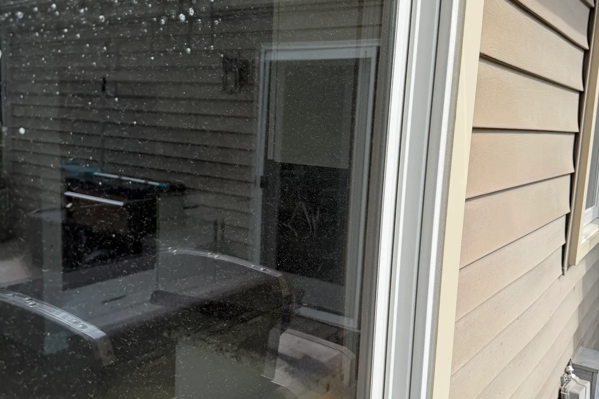 Window Washing before — Elk Grove Village IL 2-story house