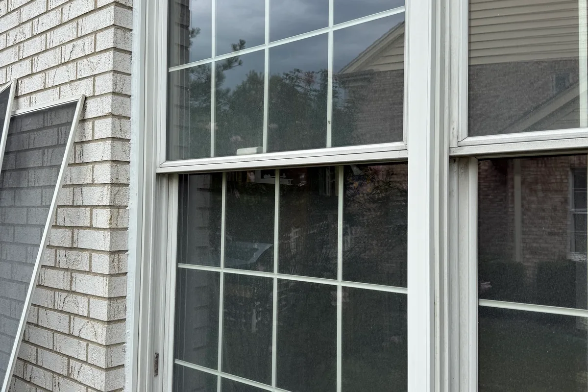 Window Washing before — Glenview IL 2-story house