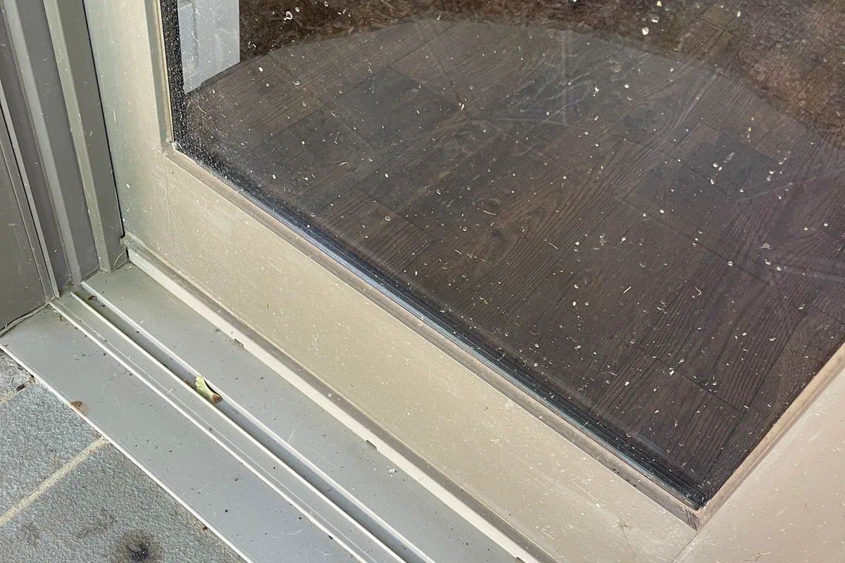 Window Washing before — Grayslake IL 2-story house