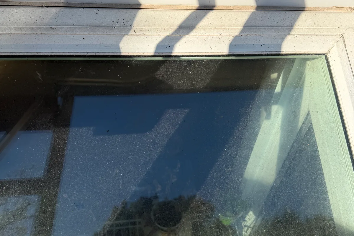 Window Washing before — Kenilworth IL 2-story house