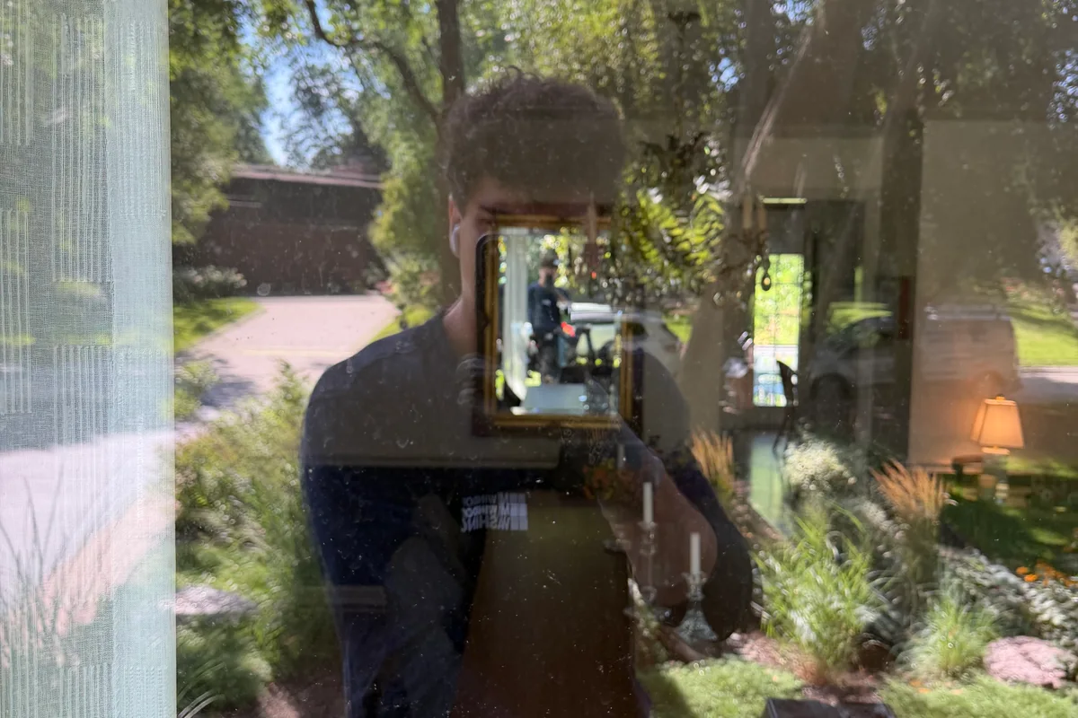 Window Washing before — Lake Forest IL 2-story house