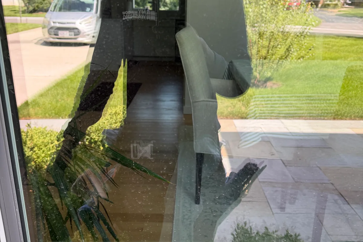 Window Washing before — Lake Forest IL 1-story house