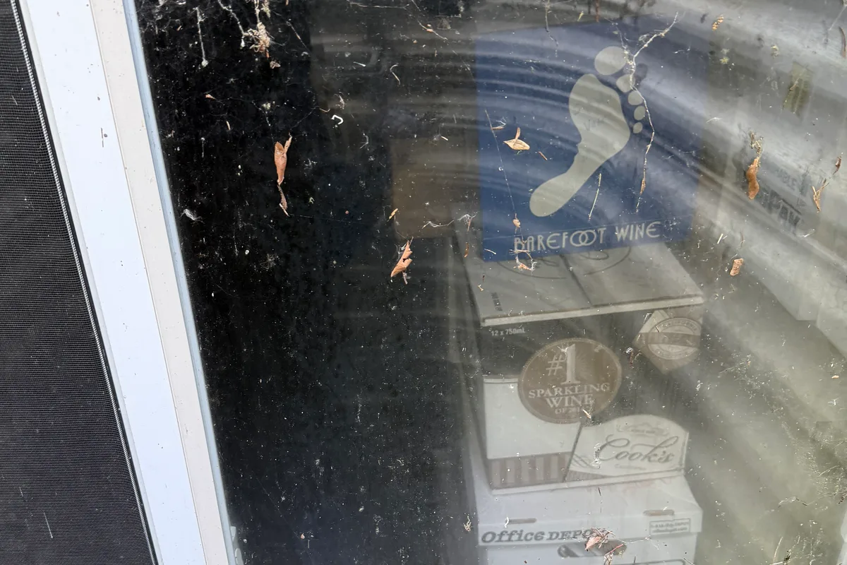 Window Washing before — Lake in the Hills IL 2-story house