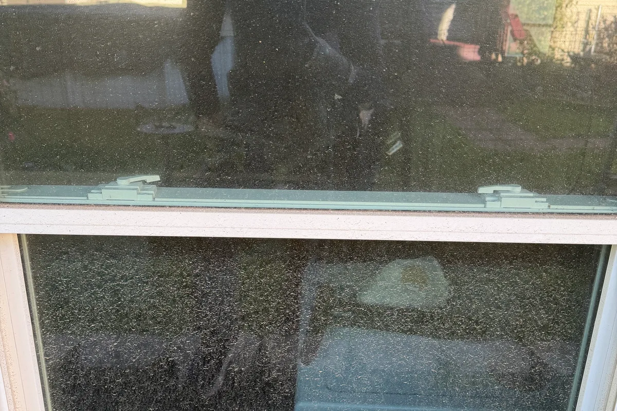Window Washing before — Lake Villa IL 2-story house