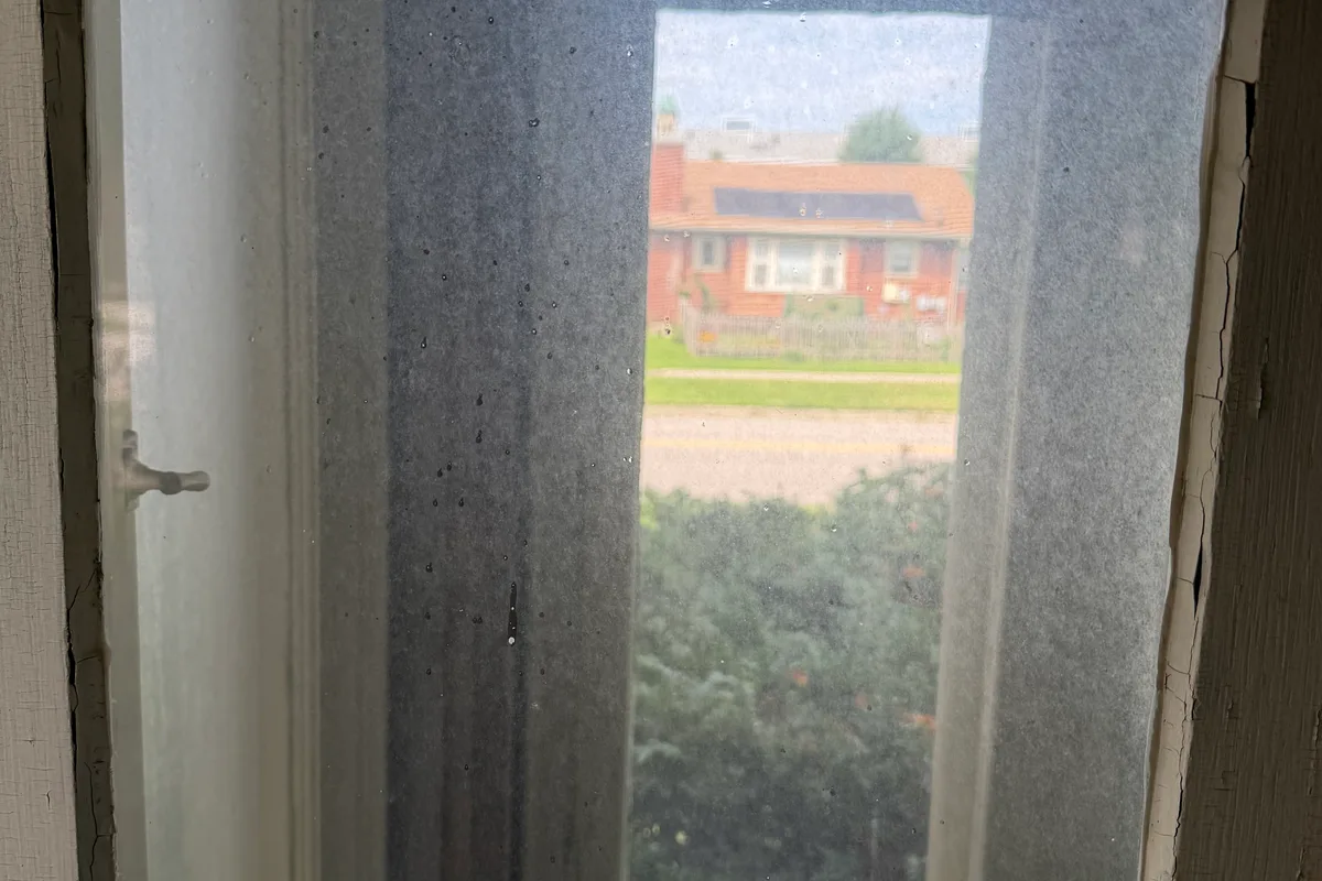 Window Washing before — McHenry IL 2-story house