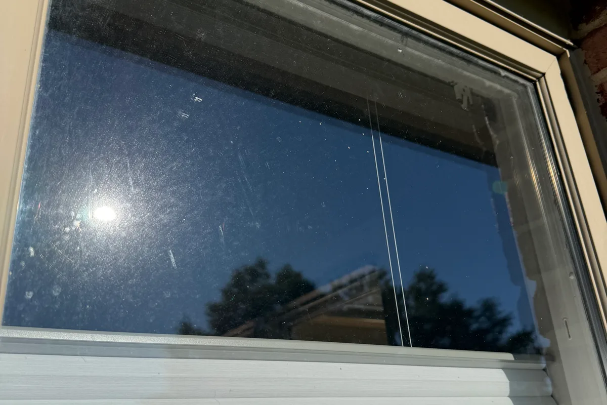 Window Washing before — North Barrington IL 2-story house