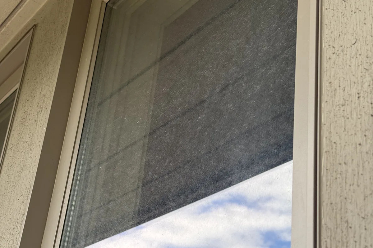 Window Washing before — Northfield IL 2-story house