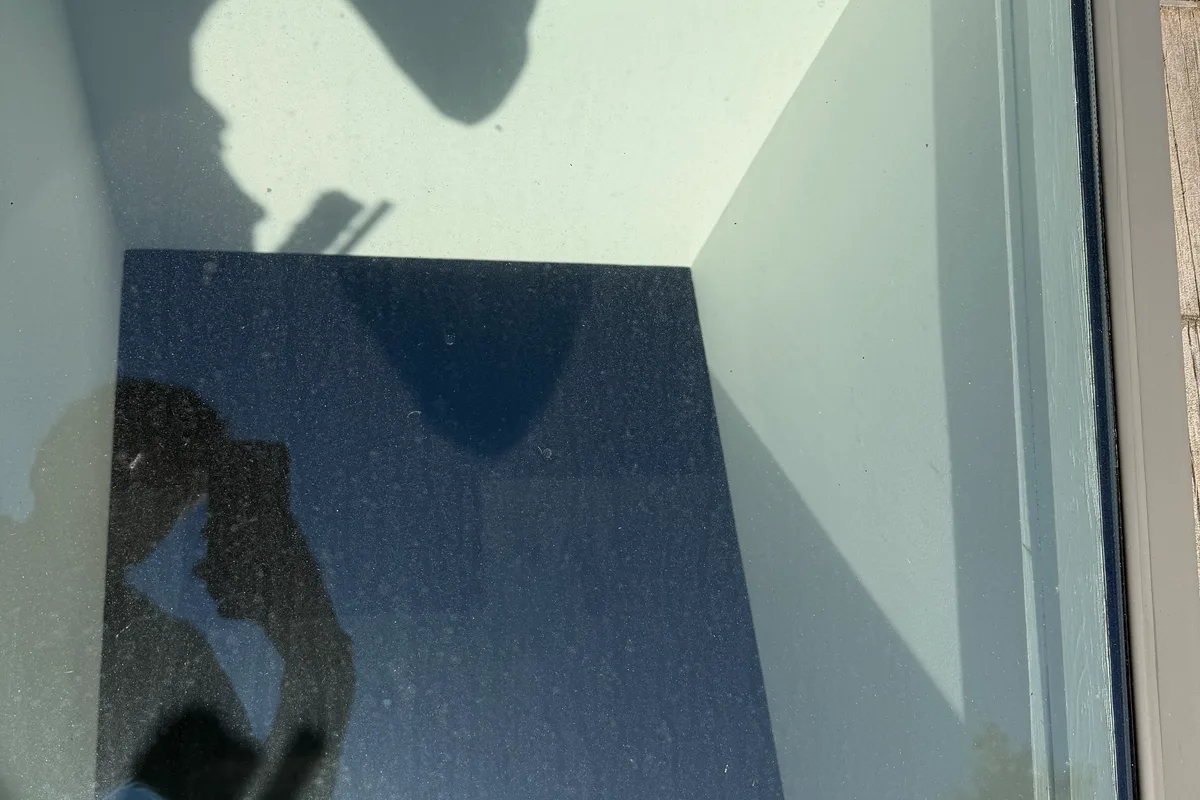 Window Washing before — Northfield IL 2-story house