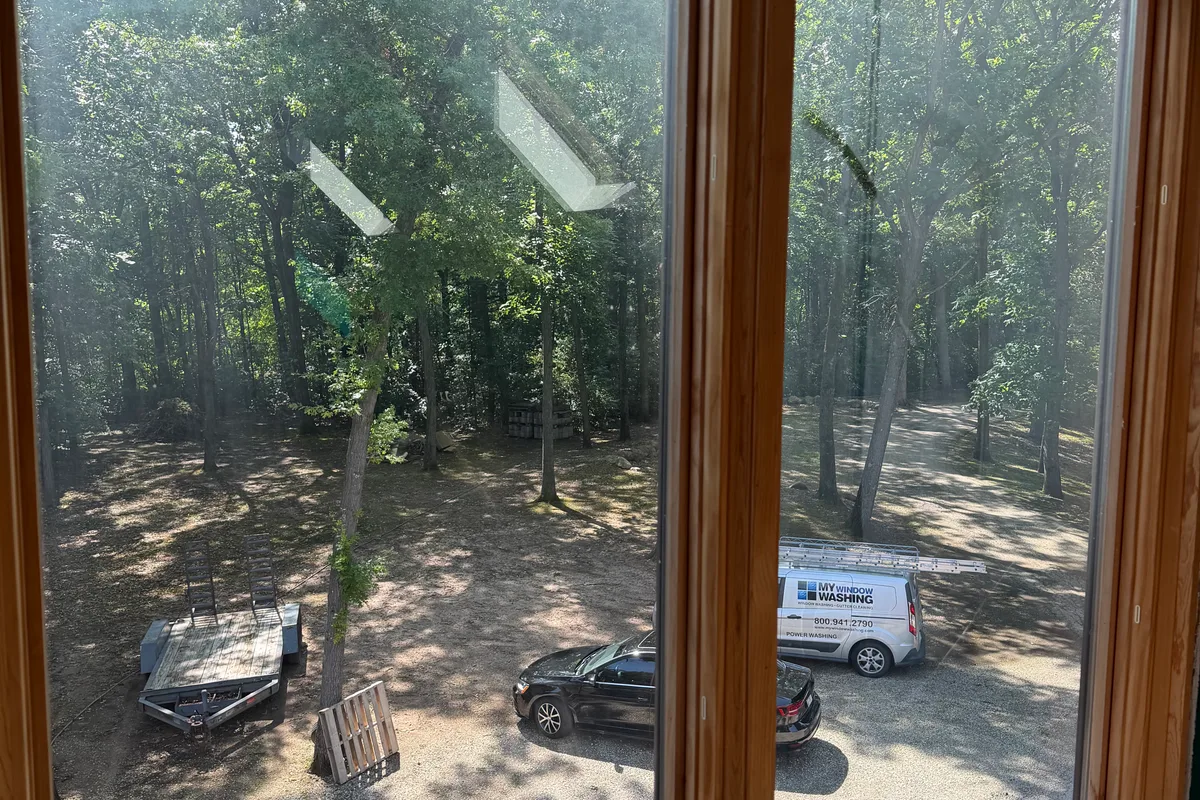 Window Washing before — Wadsworth IL 2-story house