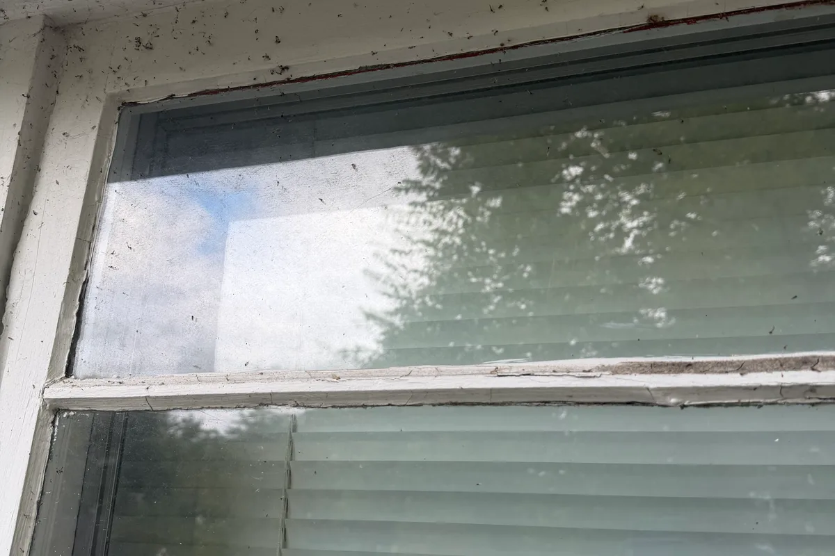Window Washing before — Wilmette IL 2-story house