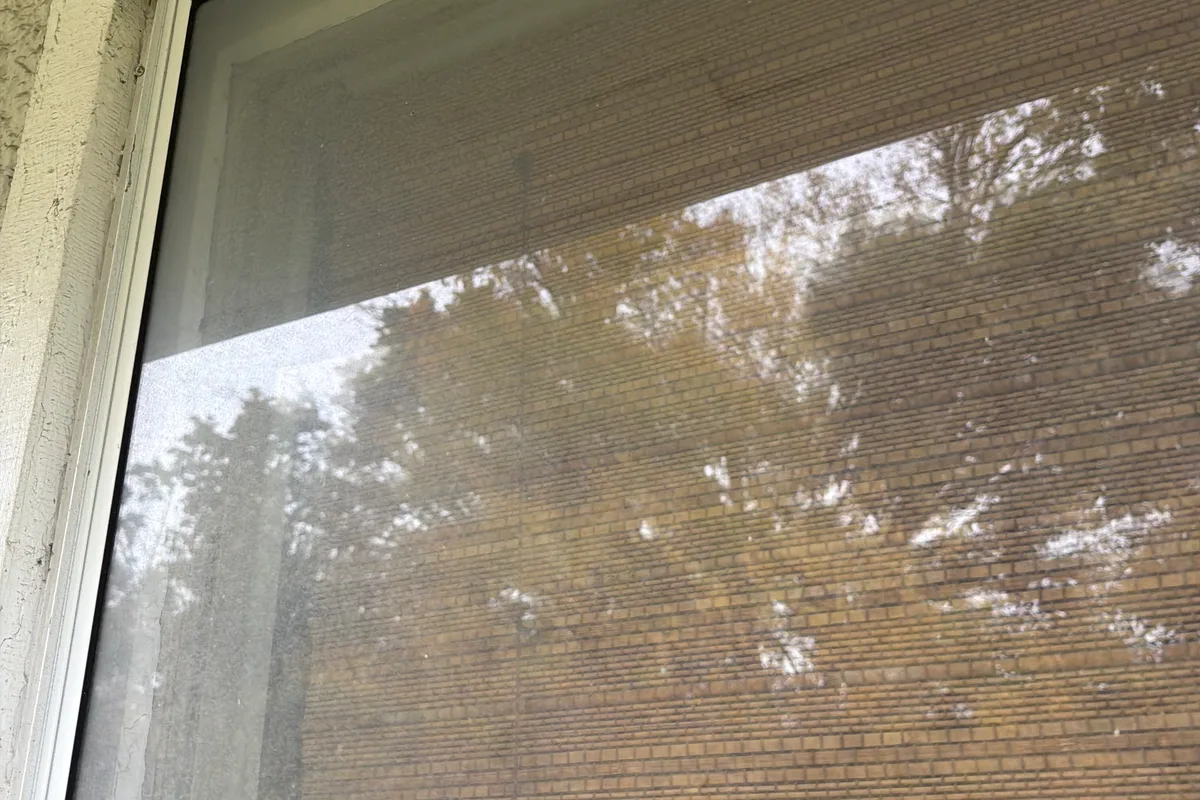 Window Washing before — Wilmette IL 2-story house